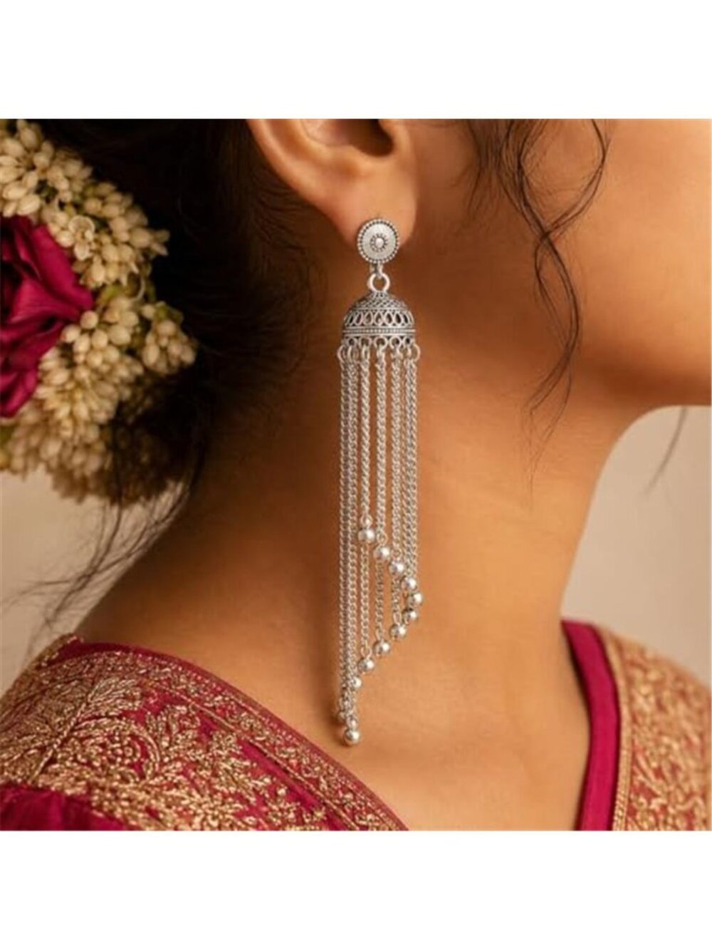 Earrings for Women Indian Style Chandelier Dangle Ethnic Jewellery for